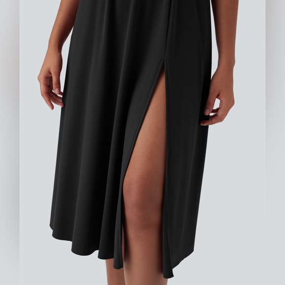 SoftlyZero™ Airy Padded Cool Touch Midi Casual Dress with Pockets D-F Cups - Picture 6 of 7